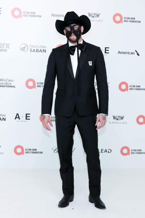 WEST HOLLYWOOD, CALIFORNIA – MARCH 10: Orville Peck attends the Elton John AIDS Foundation’s 32nd Annual Academy Awards Viewing Party on March 10, 2024 in West Hollywood, California. (Photo by Dia Dipasupil/WireImage)