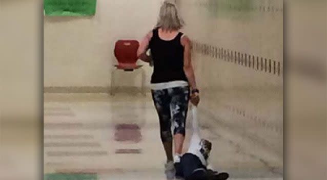 WKBN reported the photo was taken by another teacher who witnessed the incident. Photo: Supplied