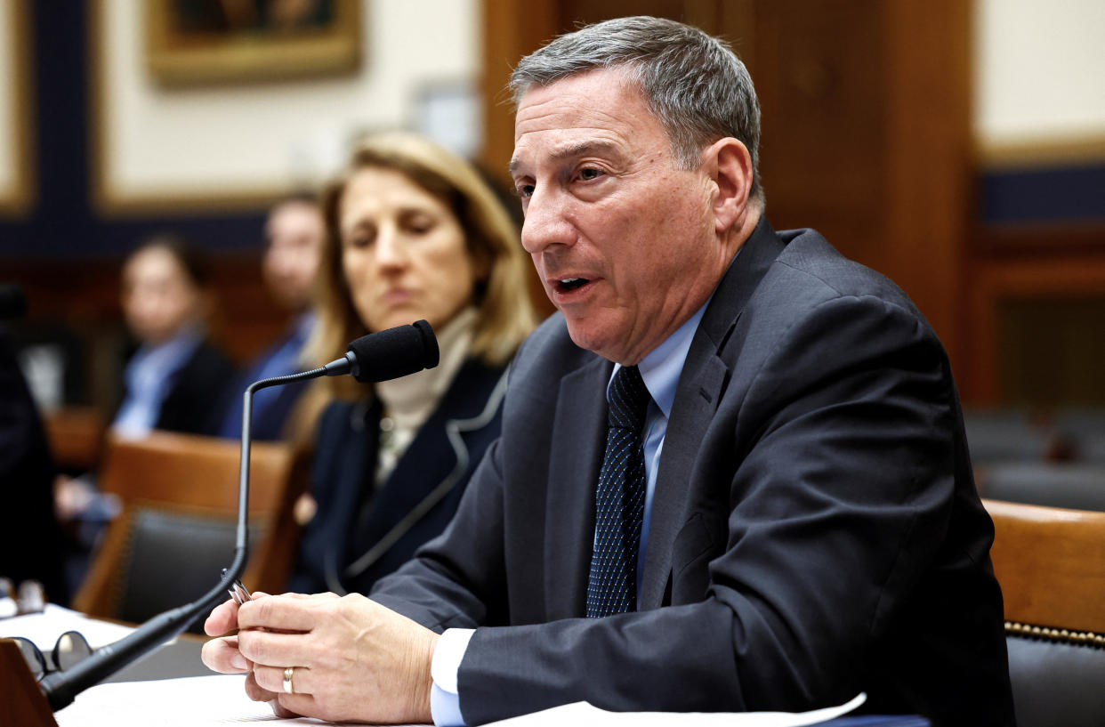 The Rev. Robert Schenck testifies during a U.S. House Judiciary Committee hearing looking into allegations that he got advance word of the outcome of a major 2014 U.S. Supreme Court case.