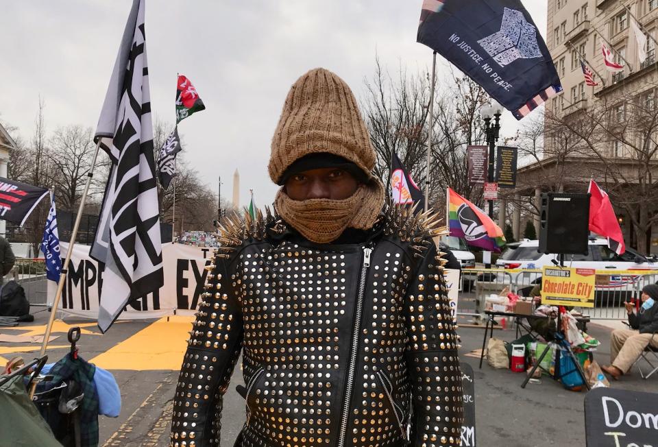 Smokey Sims said he had been protesting for human rights for four monthsAndrew Buncombe