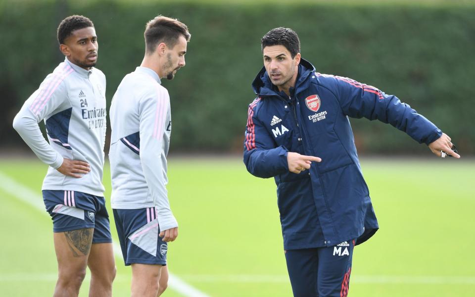 Mikel Arteta in Arsenal training - Death by '300,000' passes: The shaping of Mikel Arteta's Arsenal vision - Stuart MacFarlane/Arsenal FC via Getty Images