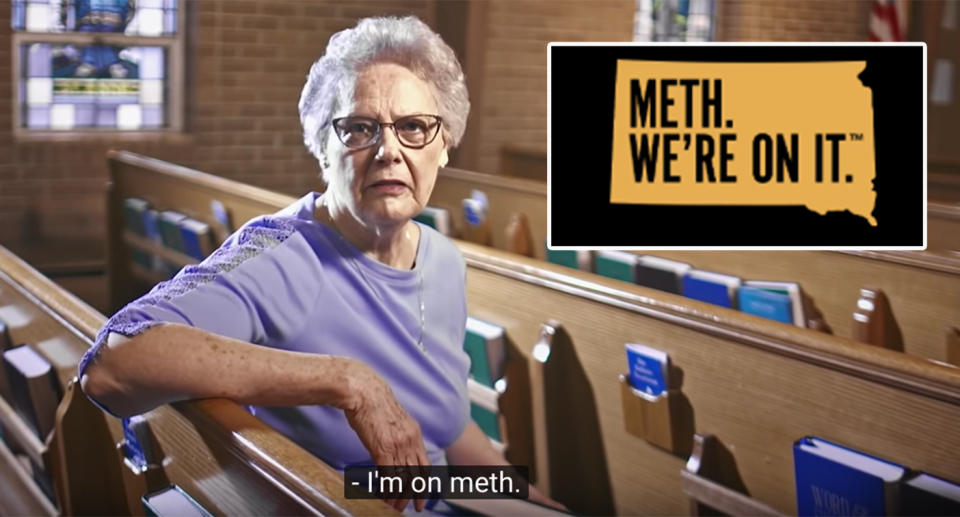 A PSA for an anti-drug campaign is being mocked online