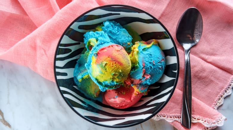 Bowl of Superman ice cream