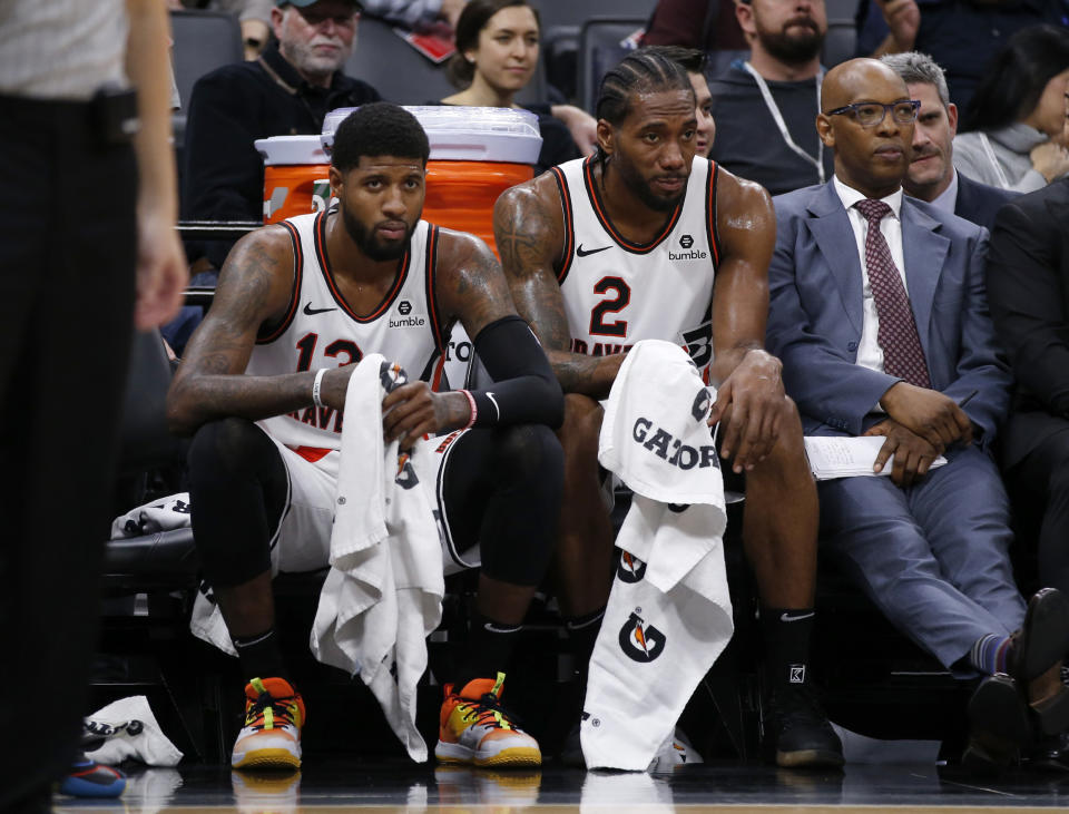 Some inside the Clippers locker room are apparently not too happy with Kawhi Leonard and Paul George.