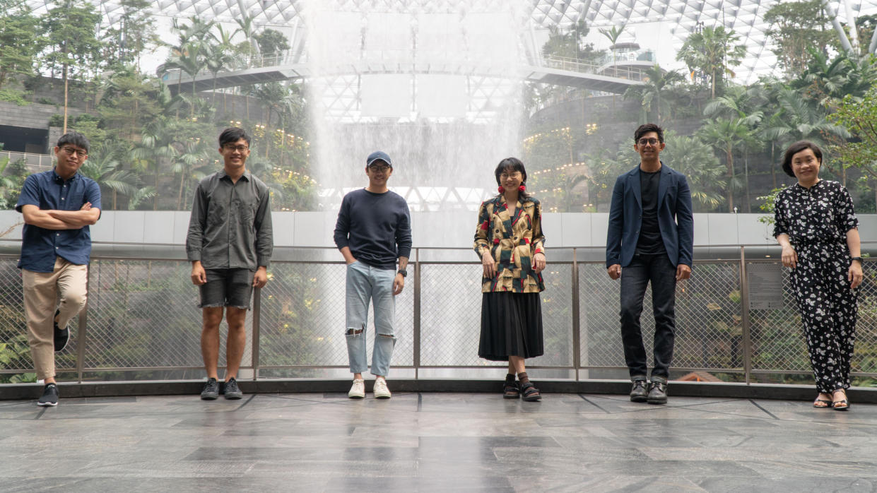 From left to right: Huang Junxiang, Li Kayue, Zon Chan, Kathleen Bu, Eysham Ali, Li Lin Wee. (Photo: Changi Airport Group)