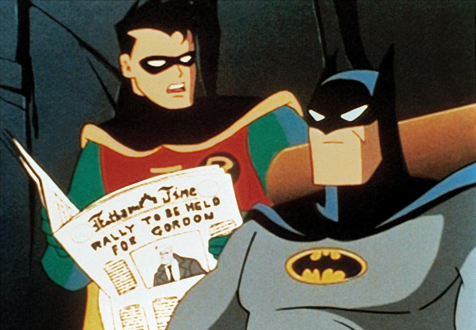 Robin and Batman in Batman: The Animated Series