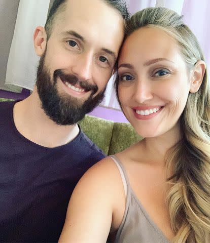 <p>Myka Stauffer/Instagram</p> Myka and James Stauffer celebrating their 6-year anniversary in September 2019