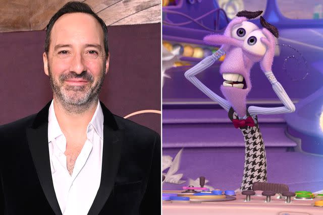 <p>Michael Tullberg/FilmMagic ; Moviestore/Shutterstock</p> Left: Tony Hale attends the Walt Disney Company Emmy Awards Party on January 15, 2024 in Los Angeles, California. Right: Fear in 'Inside Out'.