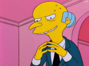 GIF of Mr. Burns twiddling his fingers