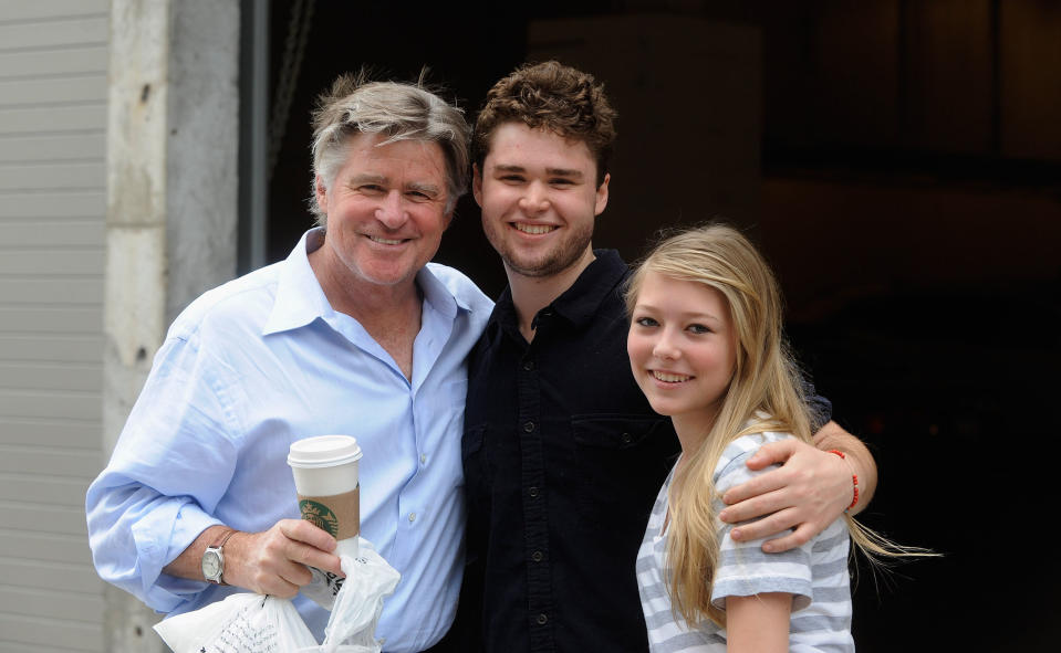 Treat Williams and his children, Gil Williams and  Ellie Williams (Bobby Bank / WireImage)