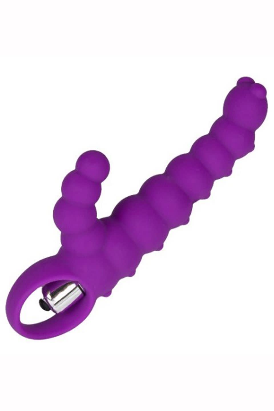 Cheap sex toys - Purple Silicone 10 Function Ribbed G-Spot Rabbit Vibrator