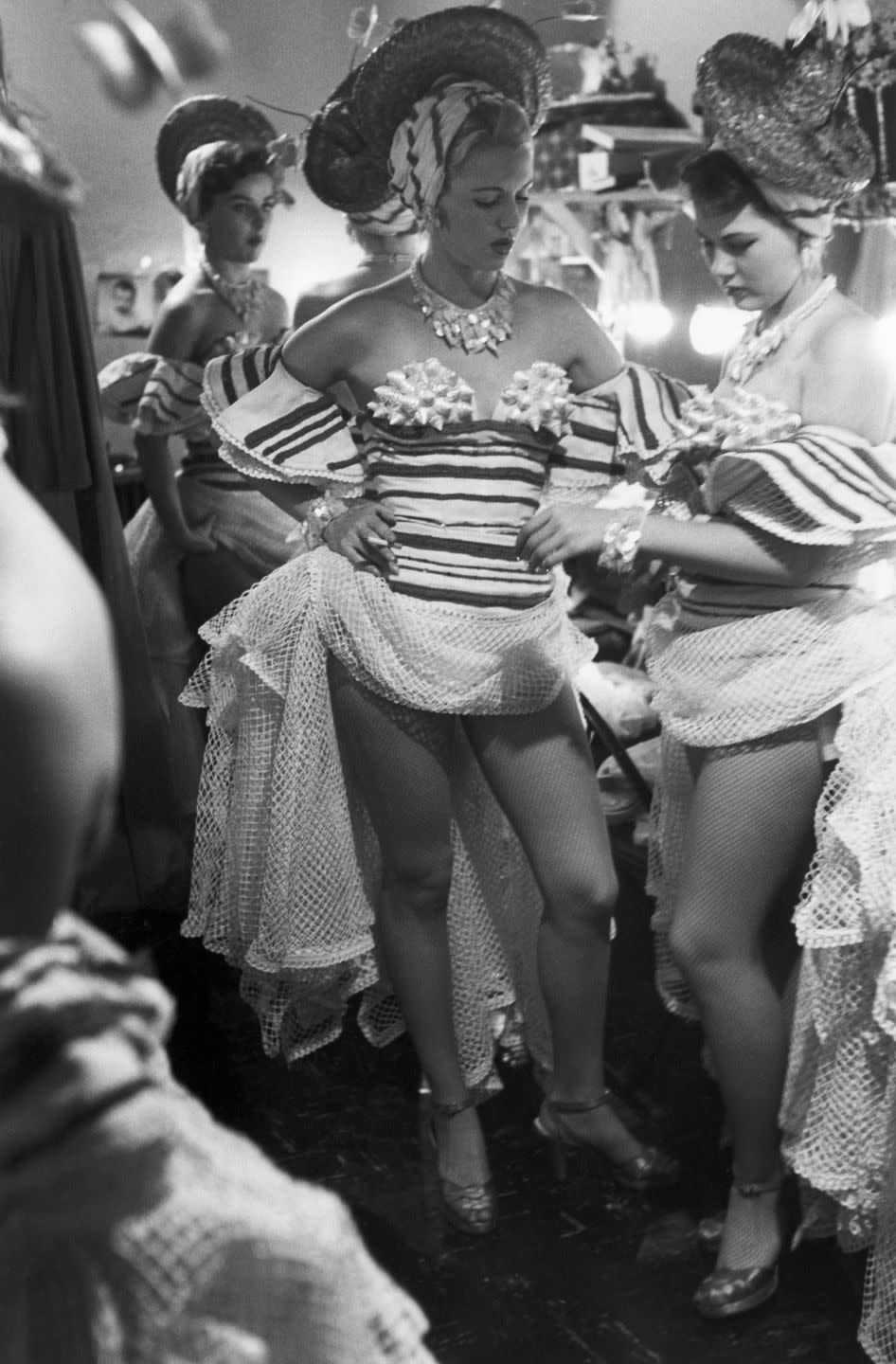 nightclub dancers in their dressing room