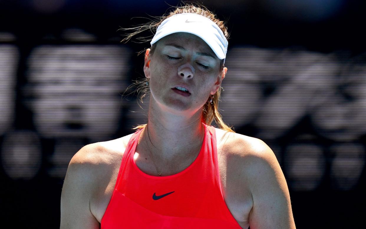 Maria Sharapova crashed out of the Austrlian Open in the first round on Tuesday - REX