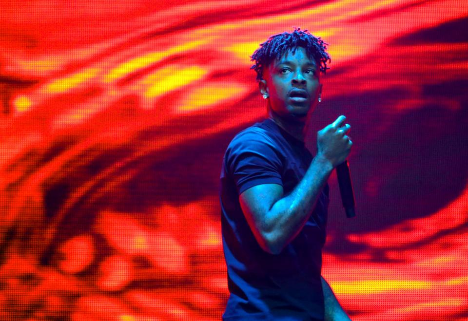 21 Savage will appear at the Breakaway Music Festival in Historic Crew Stadium on Sunday.