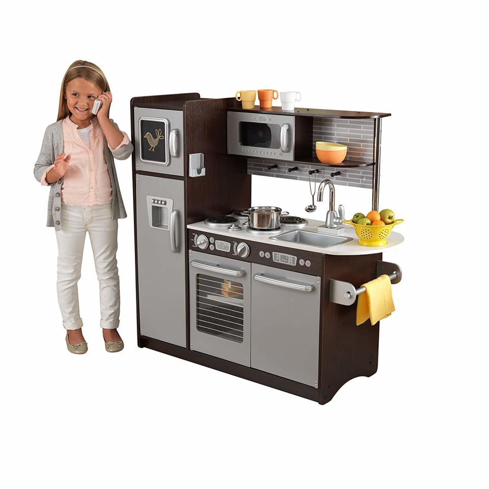 KidKraft Uptown Espresso Kitchen (Photo: Walmart)