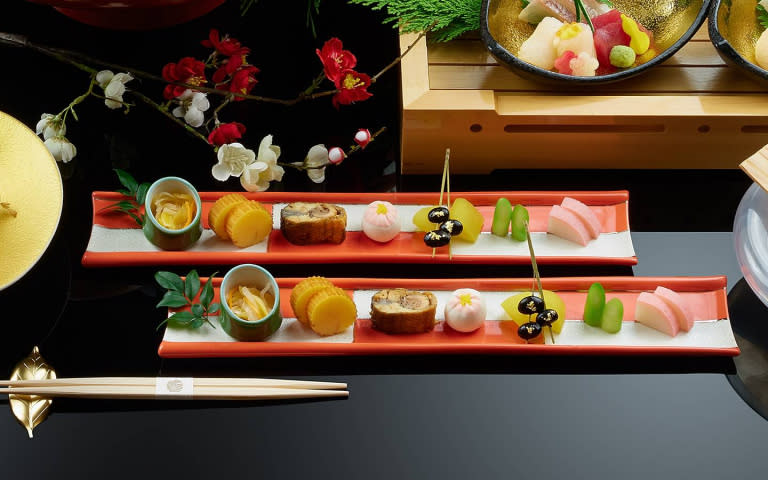 JR東日本大飯店台北HAYASE日本料理割烹特別呈獻了別出心裁的「新春懷石料理」，套餐價格3500元起。（圖／業者提供）