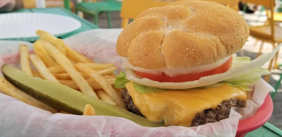 Annie's Bait & Tackle on the Intracoastal Waterway in Cortez serves this fresh ground burger photographed May 12, 2023.