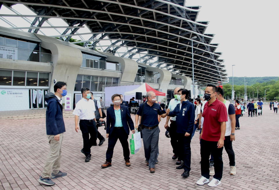 左營運動中心利用高雄國家體育場尾翼空間，打造從寶寶到爺奶都合適的全齡運動環境。高雄市政府運發局提供