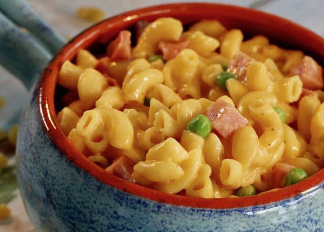 Instant Pot Mac and Cheese with Ham and Peas | Photo by lutzflcat