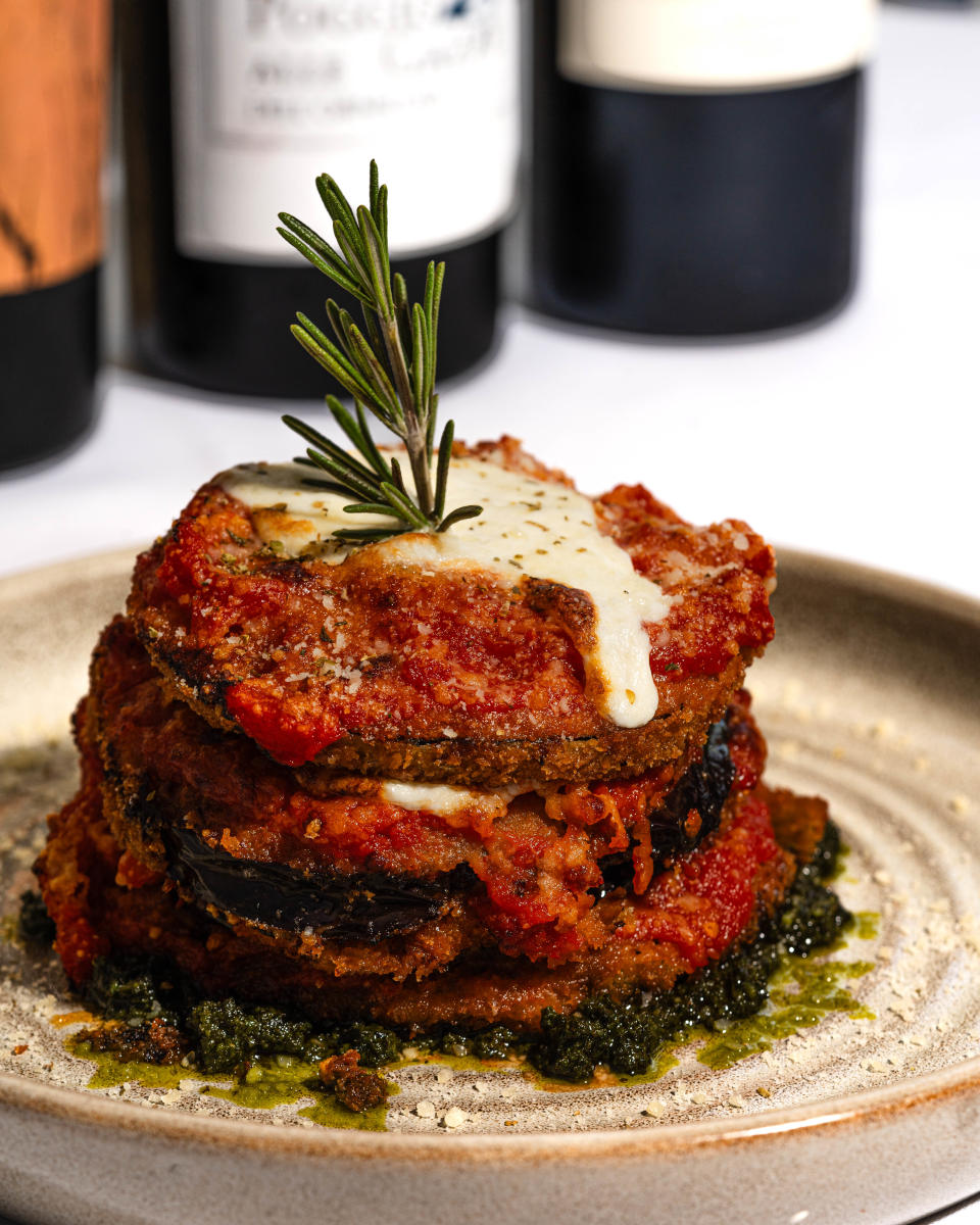 Eggplant Parm, $21, is new on Dorona's lunch menu.