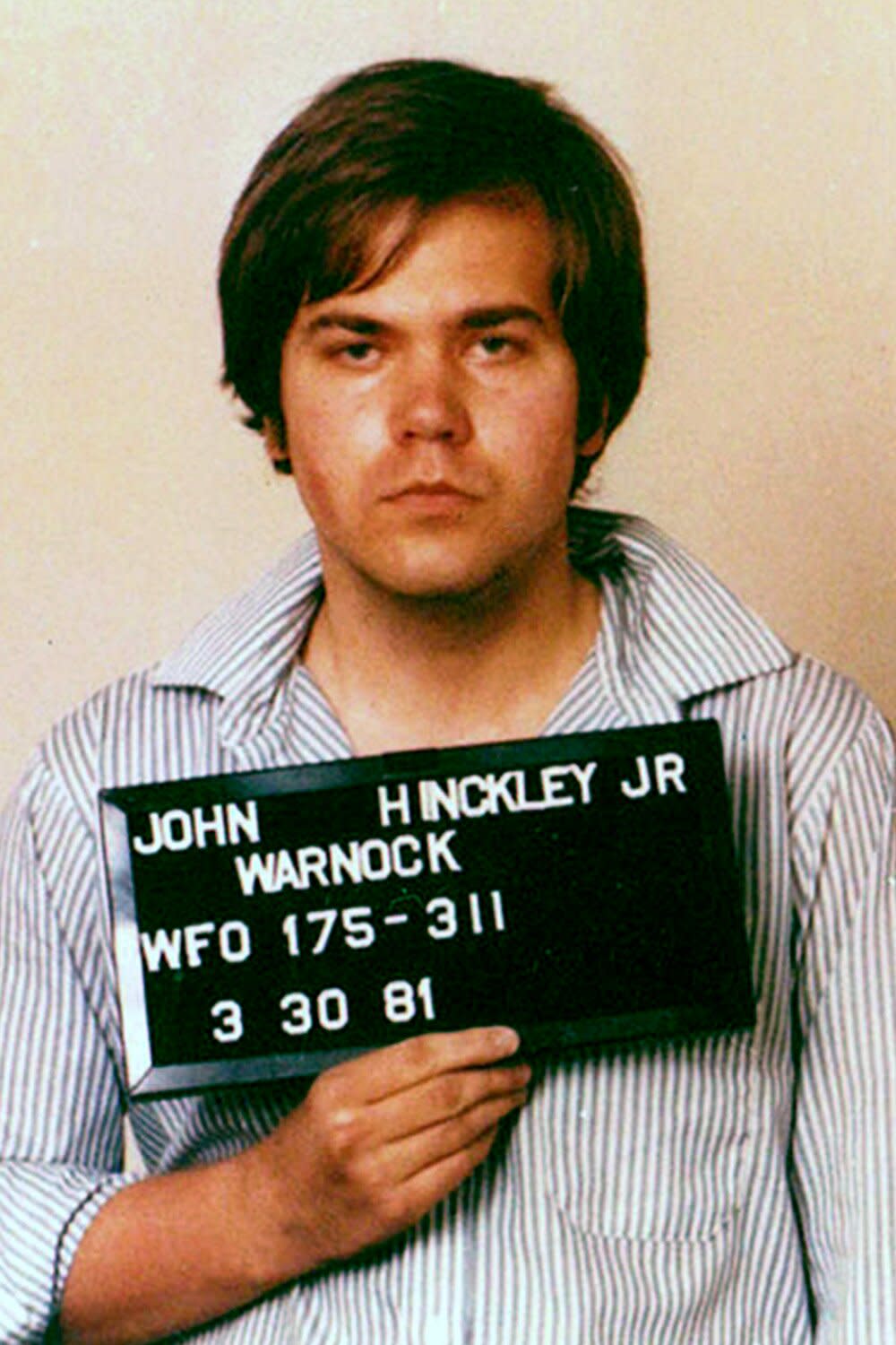 John Hinckley, Jr. mugshot in on March 30, 1981. (Photo courtesy Bureau of Prisons/Getty Images)