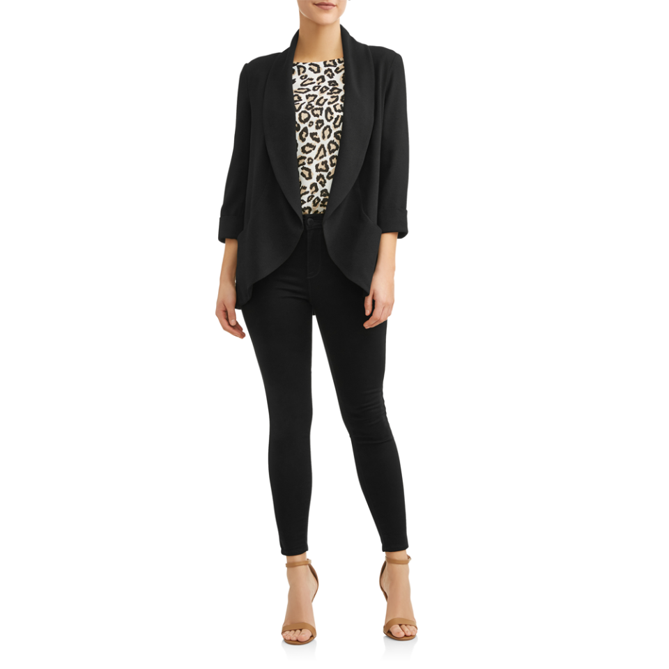 Time and Tru Women's Drape Front Blazer (Photo: Walmart)