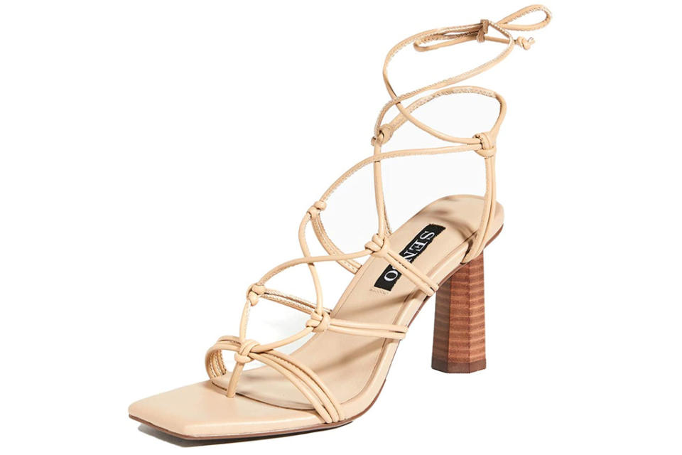 Senso, nude sandals, square-toe shoes