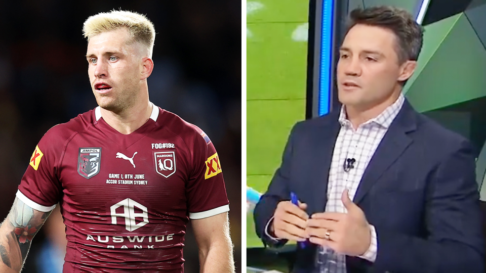 Maroons great Cooper Cronk (pictured right) predicted how State of Origin man-of-the-match Cameron Munster (pictured left) would tear up the Blues. (Images: Getty Images/Fox Sports)