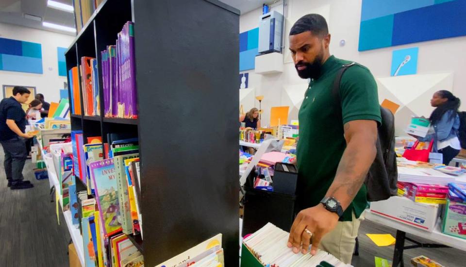 The Muscogee County School District’s second annual Teacher Yard Sale at Rainey-McCullers School of the Arts on Monday allowed MCSD’s approximately 400 new teachers (out of 5,300 employees) the chance to supply and equip their classrooms with items that go beyond the basics provided by the district.