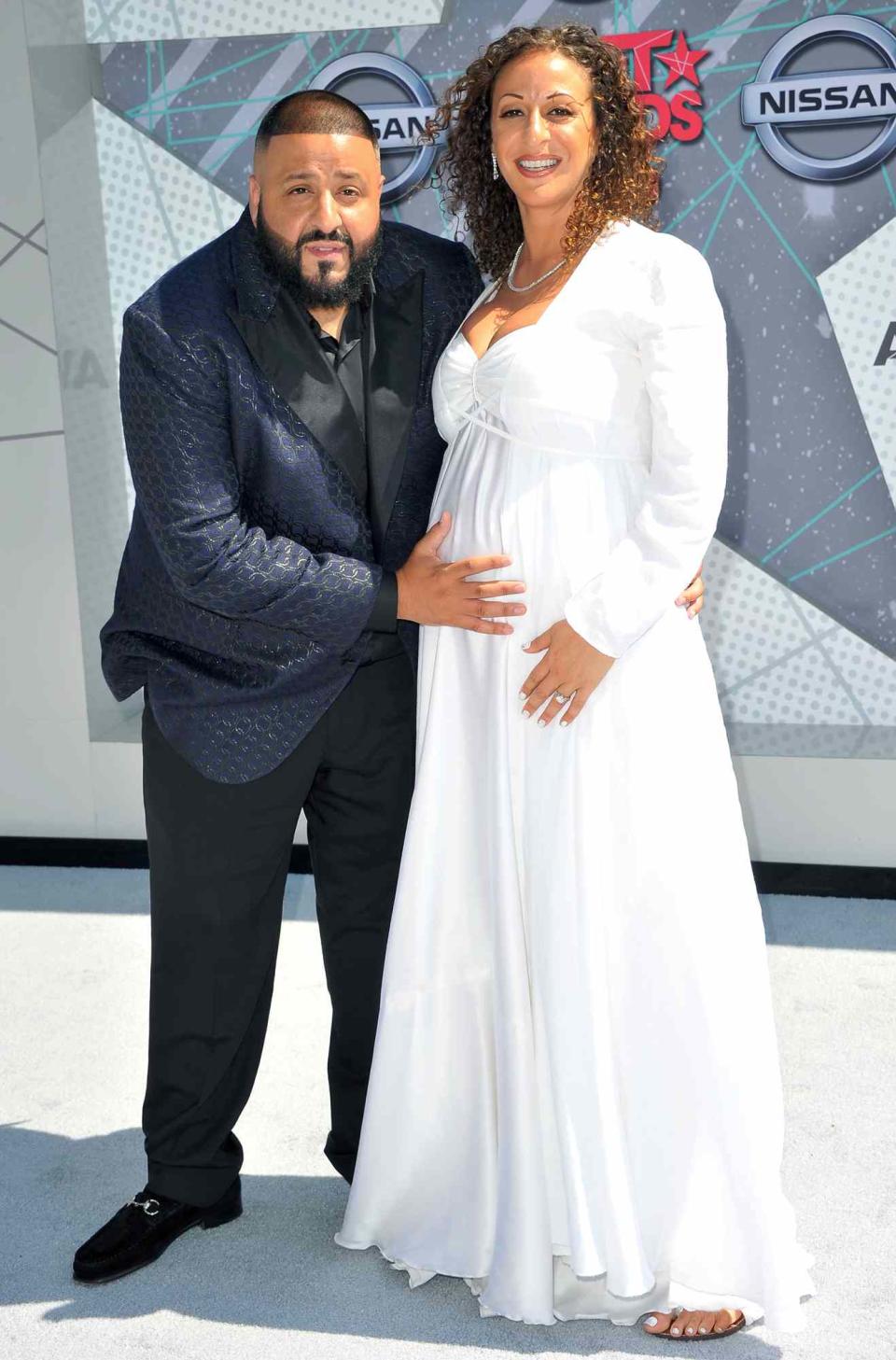 DJ Khaled (L) and Nicole Tuck attend the 2016 BET Awards at Microsoft Theater on June 26, 2016 in Los Angeles, California