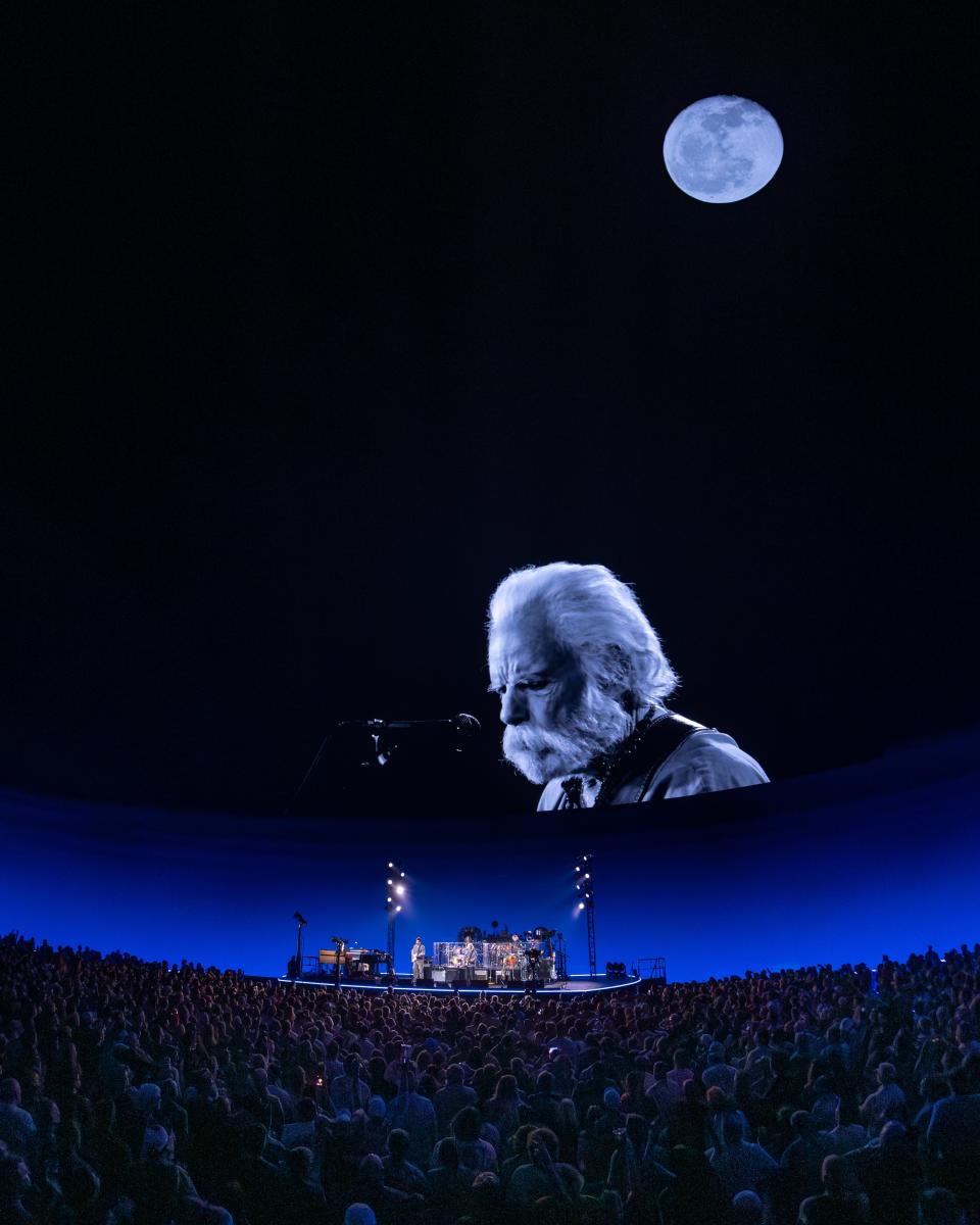 A live image of the full moon outside the Sphere in Las Vegas was incorporated into the Dead & Company show May 25, 2024.