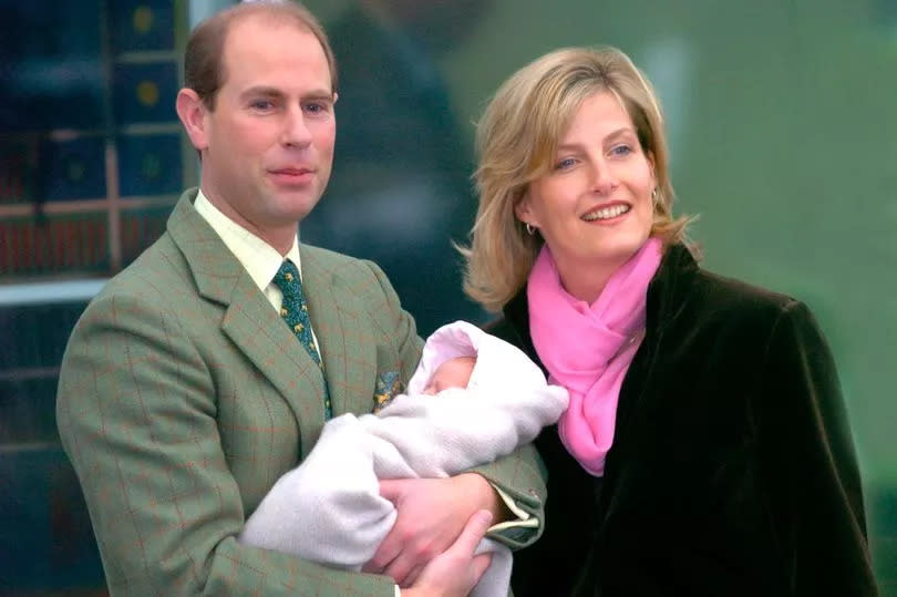 Edward and Sophie with baby Lady Louuise