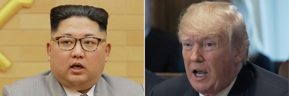 The war of words between U.S. President Donald Trump and North Korean leader Kim Jong Un is rapidly escalating. (Photo: SAUL LOEB/AFP via Getty Images)