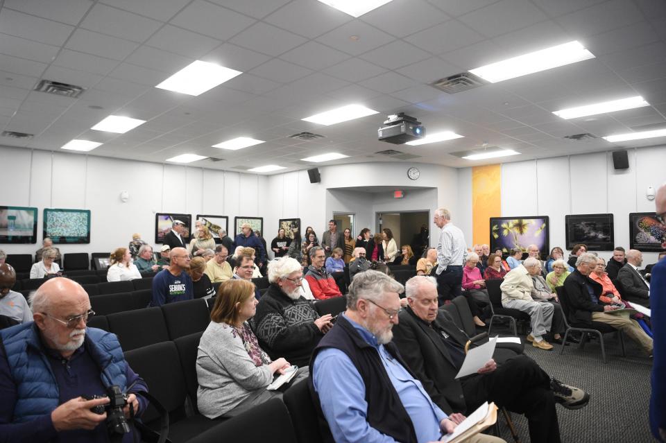 Attendees gather at the American Museum of Science & Energy’s 75th Anniversary celebration at the AMSE in Oak Ridge, Tenn., Tuesday, March 19, 2024.