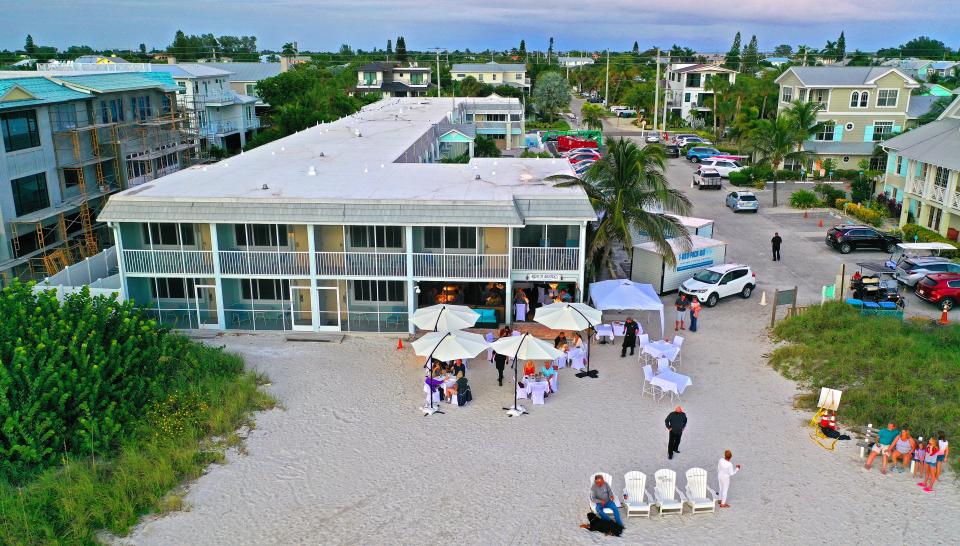 Beach Bistro, which offers outdoor seating on the sand as well as indoor tables, is on Holmes Beach on Anna Maria Island.
