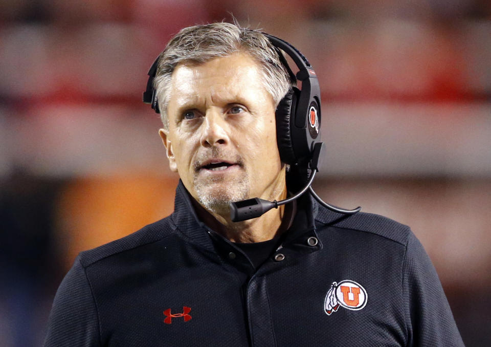 Utah head coach Kyle Whittingham is 10-1 in bowl games as the Utes head coach. (AP)