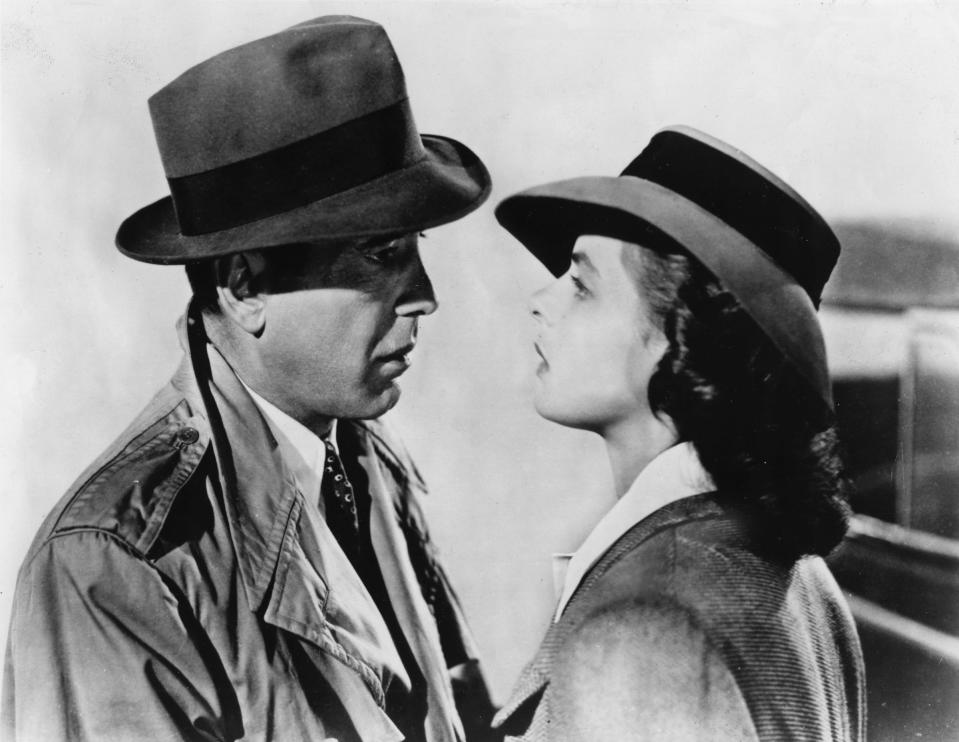 Humphrey Bogart and Ingrid Bergman as Rick Blaine and Ilsa Lund in Michael Curtiz' 1942 classic "Casablanca."