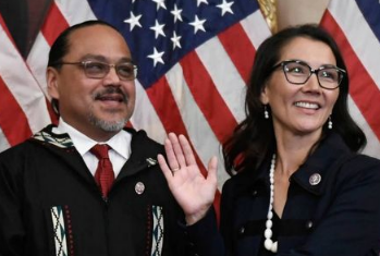 Eugene and Rep. Mary Peltola at her swearing ceremony in 2022. (Photo/File)