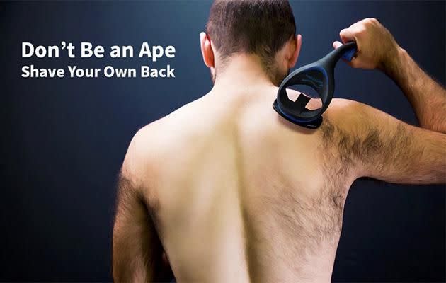 The baKblade is being targeted at men who need to get rid of their back hair. Photo: Kickstarter.