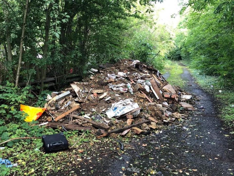 Rubbish illegally dumped in Barnet, London. (ClearWaste)