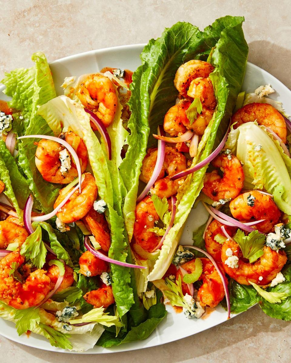 10) Buffalo Shrimp Lettuce Wraps