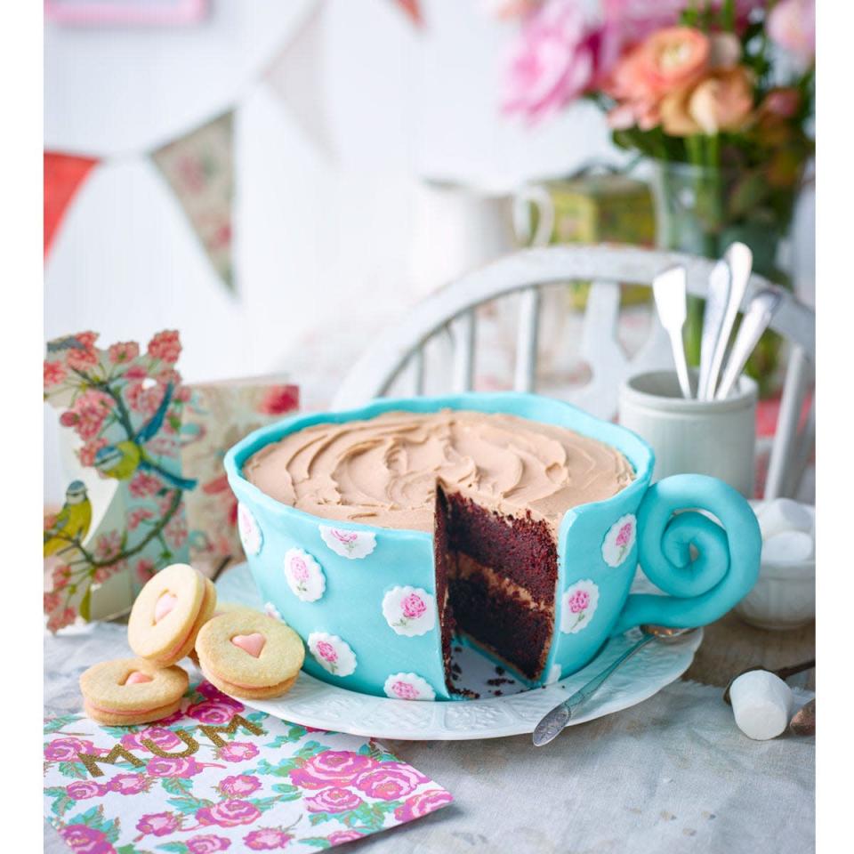 <p>A fabulous chocolate cake for a special occasion, especially good for a big tea fan!</p><p><strong>Recipe: <a href="https://www.goodhousekeeping.com/uk/food/recipes/a559461/cup-of-tea-cake/" rel="nofollow noopener" target="_blank" data-ylk="slk:Cup of Tea Cake" class="link ">Cup of Tea Cake</a></strong></p>