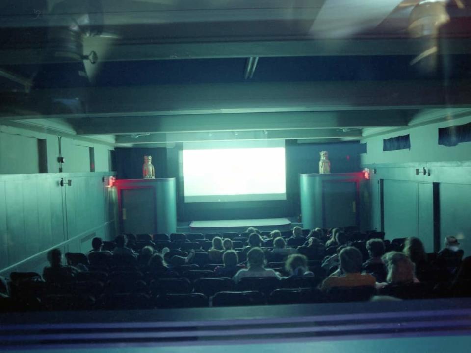 A crowd watches a film at Wormwood’s Dog and Monkey Cinema at 2085 Gottingen St. in this archival photo. (Submitted by Peter Gaskin - image credit)