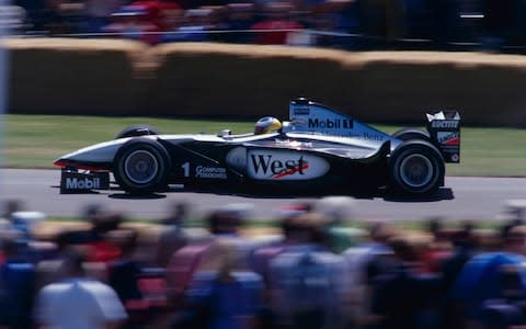 goodwood festival of speed 1999- nick heidfeld - mclaren MP4/14 - Credit: Paul Hulbert