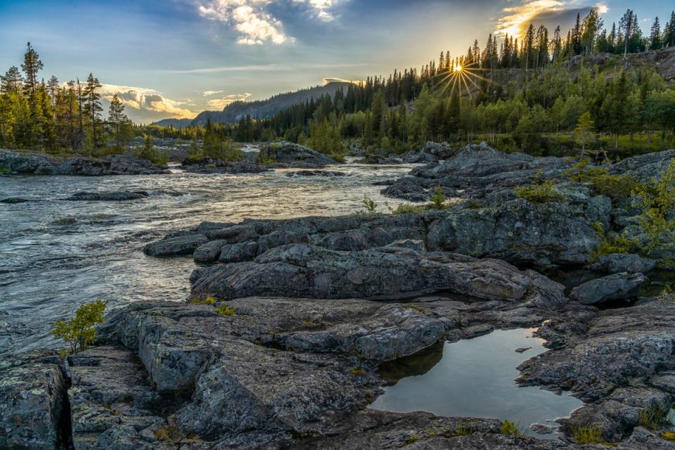 Stops along the Vildmarksvagen include Sami villages and Sweden’s answer to Niagara Falls (Getty Images/iStockphoto)