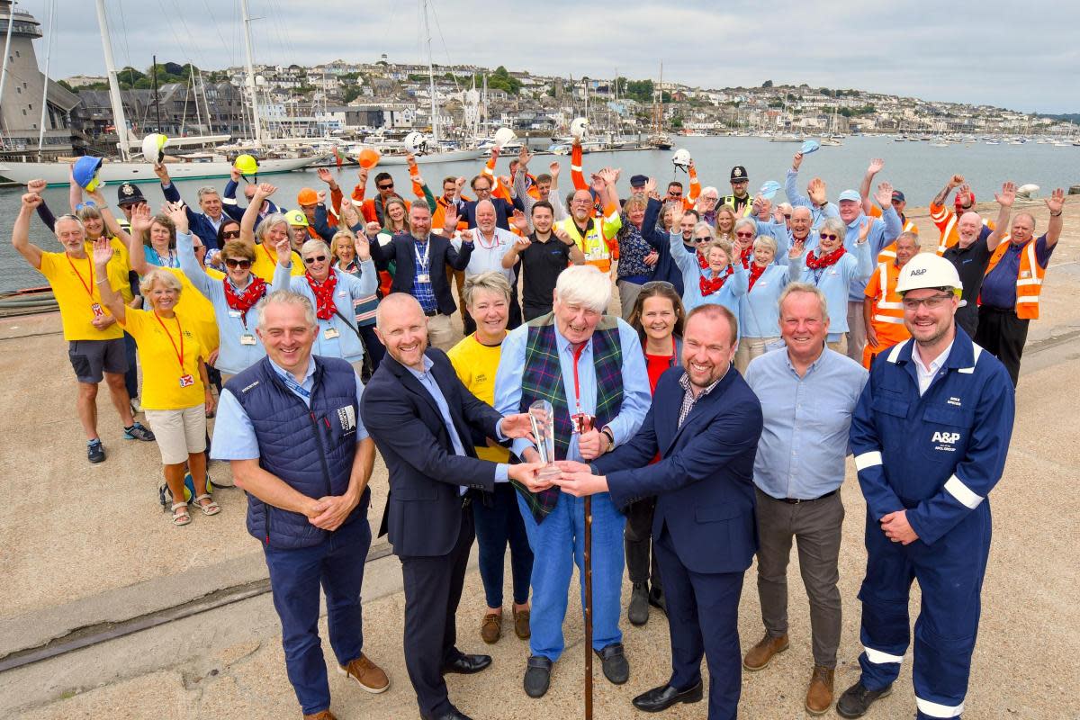 Falmouth Town Team and its delivery partners celebrate winning UK Best Event for Tall Ships 2023 <i>(Image: Falmouth Town Team)</i>
