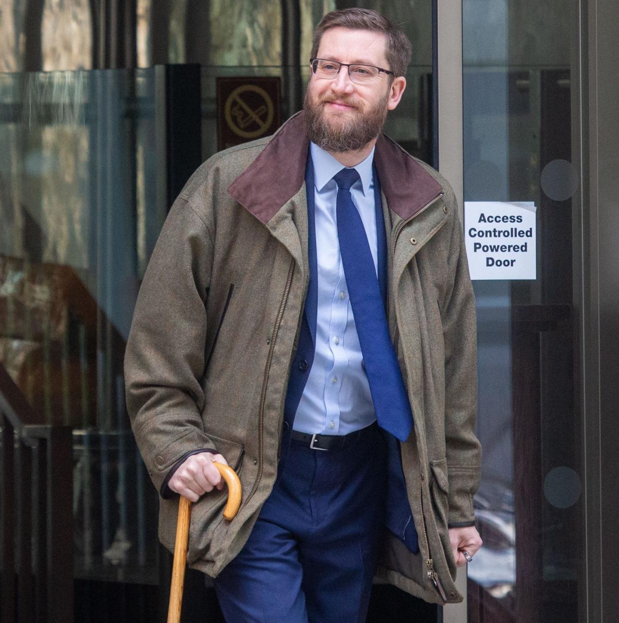 Simon Case, the Cabinet Secretary, is pictured today in Westminster