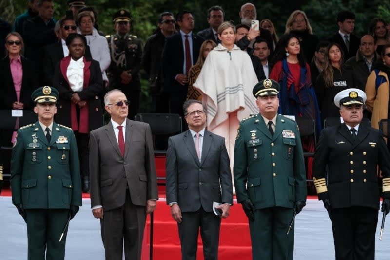 Presidente Gustavo Petro el 7 de agosto 2023 en su discurso a un año de mandato. 