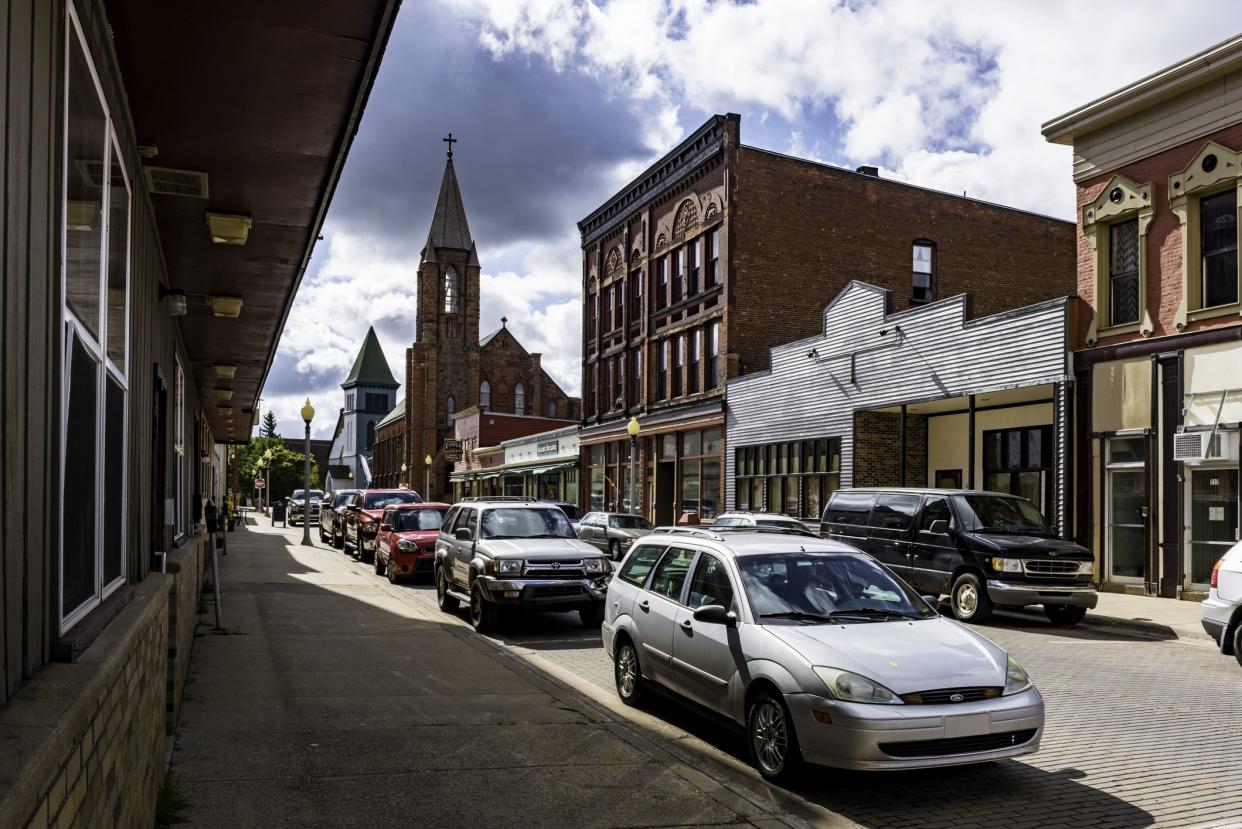 The 5th street in Calumet, Michigan