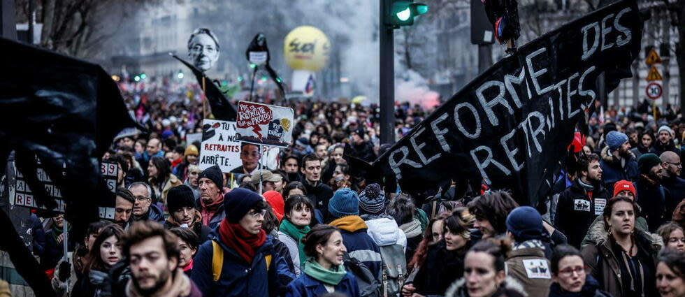 Près de deux millions de manifestants en France pour la CGT et 757 000 pour l’Intérieur ont défilé, mardi 7 février.   - Credit:Thomas Padilla / MAXPPP / /MAXPPP